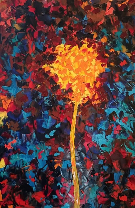 Crazy Dandallion — original oil painting by NNascento